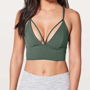 Lululemon Pushing Limits Bra Dark Forest Size 4